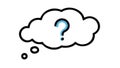 Thought Bubble with Question Mark, Reflecting Doubt or Inquiry, vector design Generative AI Royalty Free Stock Photo