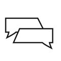 Thought bubble talk line art vector icon for apps and websites. Royalty Free Stock Photo