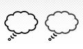 Thought bubble. Thinking cloud line art vector icon for apps and websites Royalty Free Stock Photo