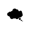 Thought cloud single icon on white background Royalty Free Stock Photo