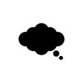 Thought cloud single icon on white background Royalty Free Stock Photo
