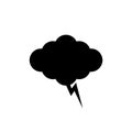 Thought cloud single icon on white background Royalty Free Stock Photo