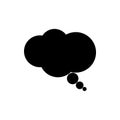 Thought cloud single icon on white background Royalty Free Stock Photo