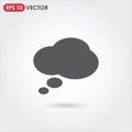 thought cloud single vector icon Royalty Free Stock Photo