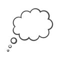 Thought cloud, Thought cloud icon, simple vector