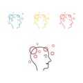 Thought disorder. Vector icon. Royalty Free Stock Photo