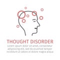 Thought disorder. Vector icon Royalty Free Stock Photo