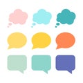 Thought icon  speech bubbles  icon set. Vector Illustration Royalty Free Stock Photo