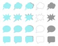 Thought icon, speech bubbles, icon set. Vector illustration Royalty Free Stock Photo