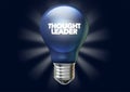 Thought leader light bulb And Banner