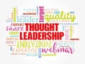 Thought Leadership word cloud, business concept background Royalty Free Stock Photo