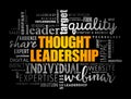 Thought Leadership word cloud, business concept background Royalty Free Stock Photo