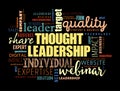 Thought Leadership word cloud, business concept background Royalty Free Stock Photo