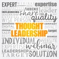 Thought Leadership word cloud, business concept background Royalty Free Stock Photo