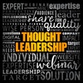 Thought Leadership word cloud, business concept background Royalty Free Stock Photo