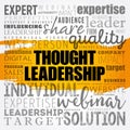 Thought Leadership word cloud, business concept background Royalty Free Stock Photo