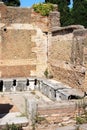Ancient Roman latrines at Ostia Antica, Italy