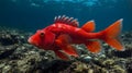 Fragile Existence: The Red Handfish Facing Pollution Challenges Royalty Free Stock Photo