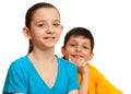 Thoughtful boy and pretty girl Royalty Free Stock Photo