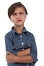 Boy standing against white background Royalty Free Stock Photo