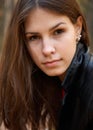 Thoughtful brunette girl Royalty Free Stock Photo