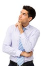 Thoughtful Businessman Looking Up Royalty Free Stock Photo