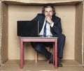 Thoughtful businessman sitting in the office