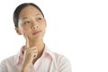 Thoughtful Businesswoman With Finger On Cheek Royalty Free Stock Photo