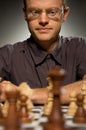 Thoughtful chess master