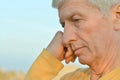 Thoughtful elder man Royalty Free Stock Photo