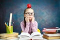 Thoughtful Elementary School Girl Study Photo