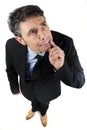 Thoughtful frowning businessman Royalty Free Stock Photo