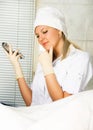 Thoughtful gynecologist Royalty Free Stock Photo