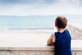 Thoughtful little boy on summer vacations Royalty Free Stock Photo