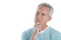 Thoughtful Mature Man Looking Away Royalty Free Stock Photo