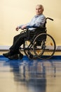 Thoughtful senior man in wheelchair Royalty Free Stock Photo