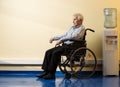 Thoughtful senior man in wheelchair Royalty Free Stock Photo