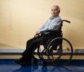 Thoughtful senior man in wheelchair Royalty Free Stock Photo