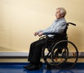 Thoughtful senior man in wheelchair Royalty Free Stock Photo