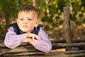 Thoughtful serious young boy Royalty Free Stock Photo