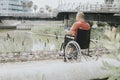 thoughtful man in a wheelchair