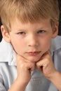 Thoughtful Young Boy Royalty Free Stock Photo