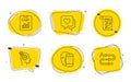 Thoughts, Feather and Report document icons set. Face biometrics, Heart and Journey path signs. Vector