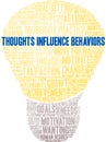 Thoughts Influence Behaviors Word Cloud Royalty Free Stock Photo
