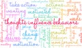 Thoughts Influence Behaviors Word Cloud Royalty Free Stock Photo