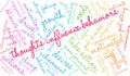 Thoughts Influence Behaviors Word Cloud Royalty Free Stock Photo