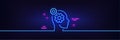 Thoughts line icon. Teamwork sign. Core value. Neon light glow effect. Vector