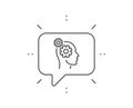 Thoughts line icon. Teamwork sign. Core value. Vector