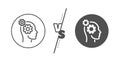 Thoughts line icon. Teamwork sign. Core value. Vector
