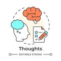 Thoughts multi color concept icon Royalty Free Stock Photo